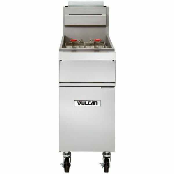 Vulcan 1GR85M-1 85-90 lb. Natural Gas Floor Fryer - 150000 BTU 9011GR85MN